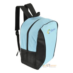 Mochila Promocional em Nylon 600 com Bolsos laterais em tela para garrafas e objetos